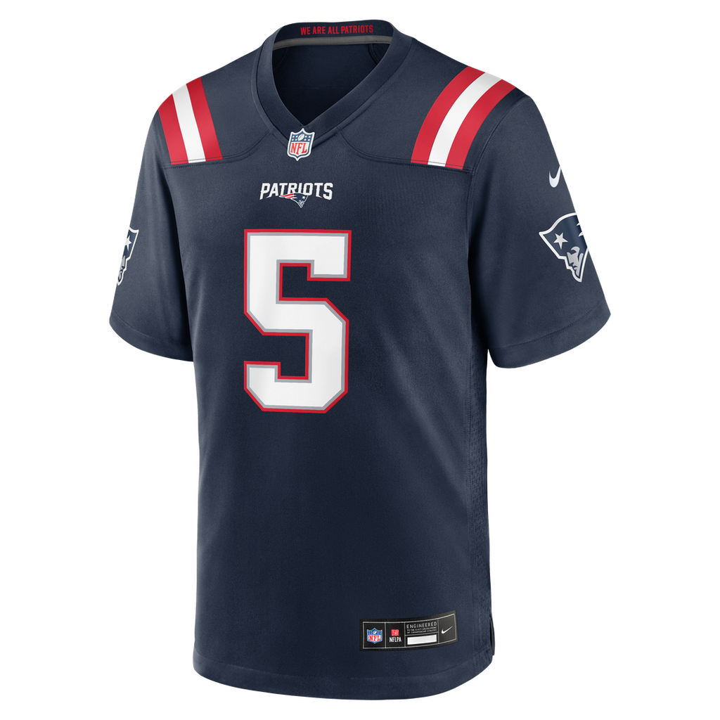 New England Patriots Dre'Mont Jones Nike Navy Team Game Jersey