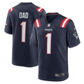 New England Patriots Number 1 Dad Nike Navy Game Jersey