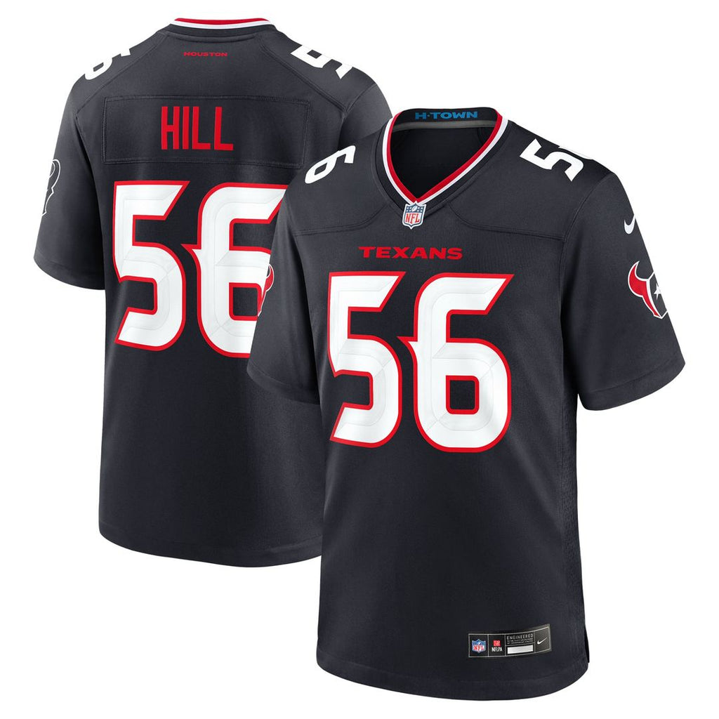 Houston Texans Jamal Hill Nike Navy Team Game Jersey