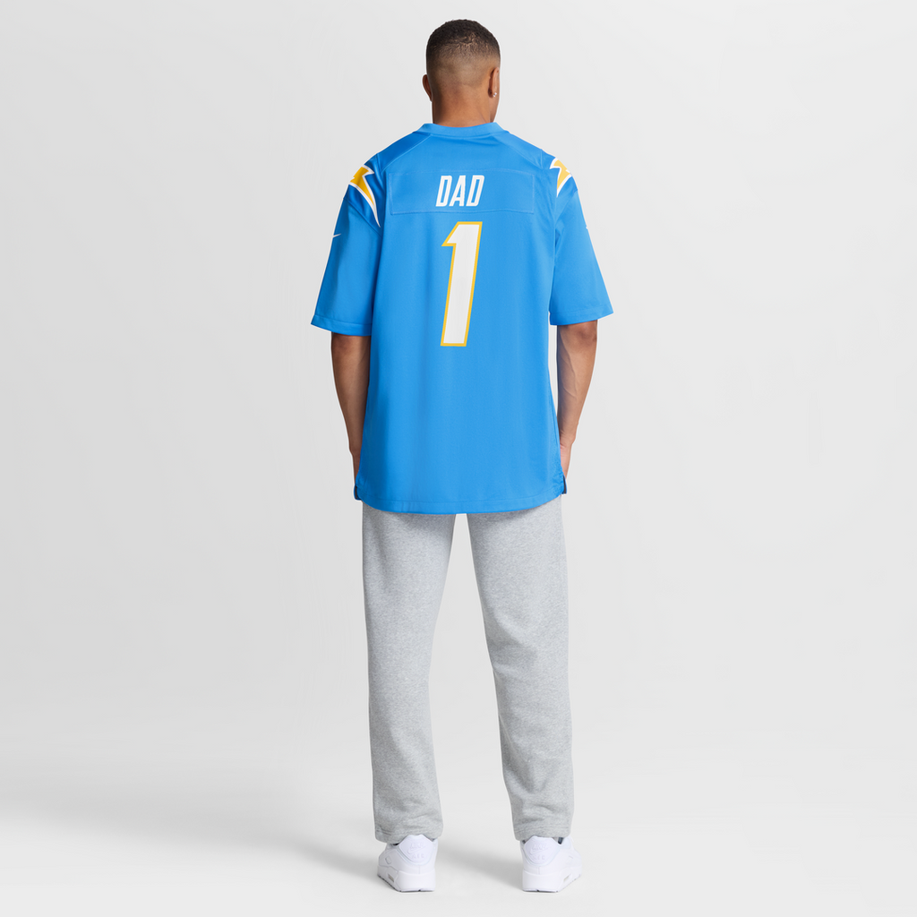 Los Angeles Chargers Number 1 Dad Nike Powder Blue Game Jersey