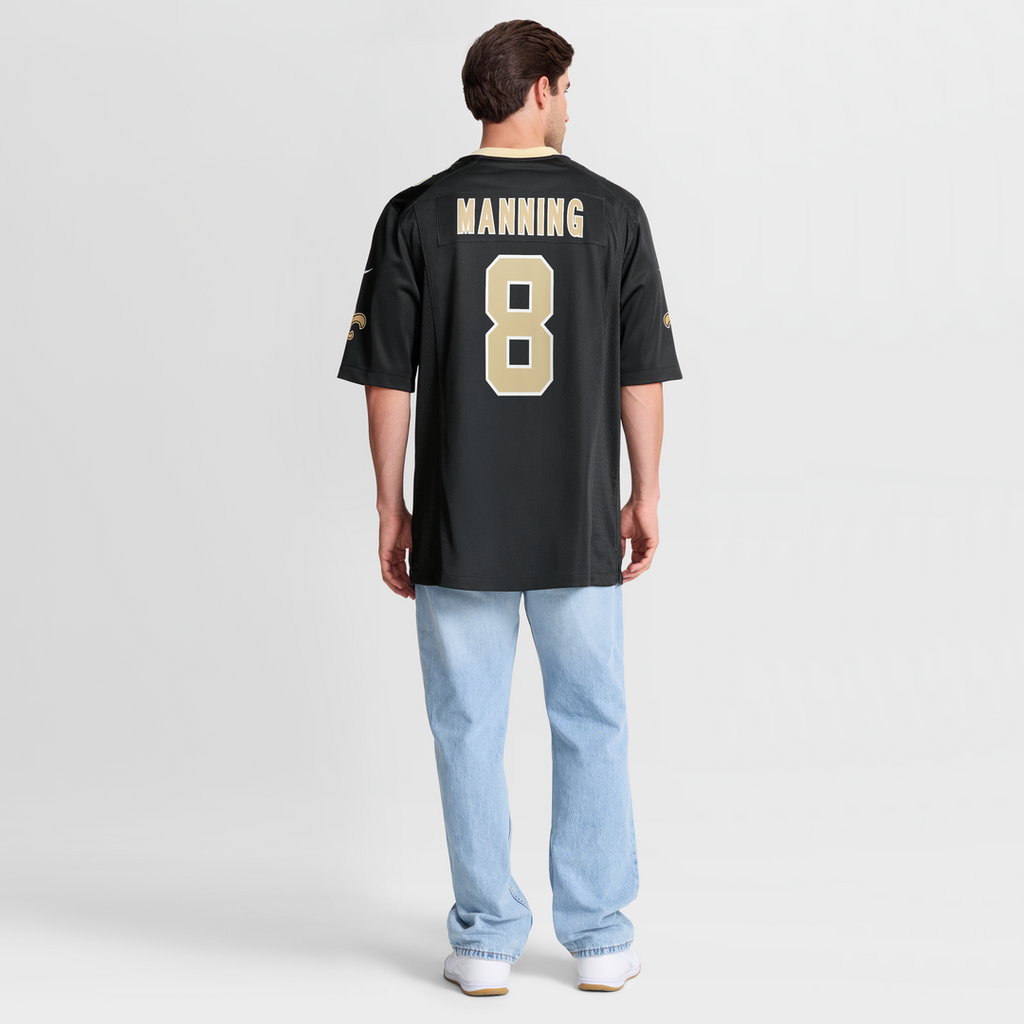 New Orleans Saints Archie Manning Nike Black Game Retired Player Jersey