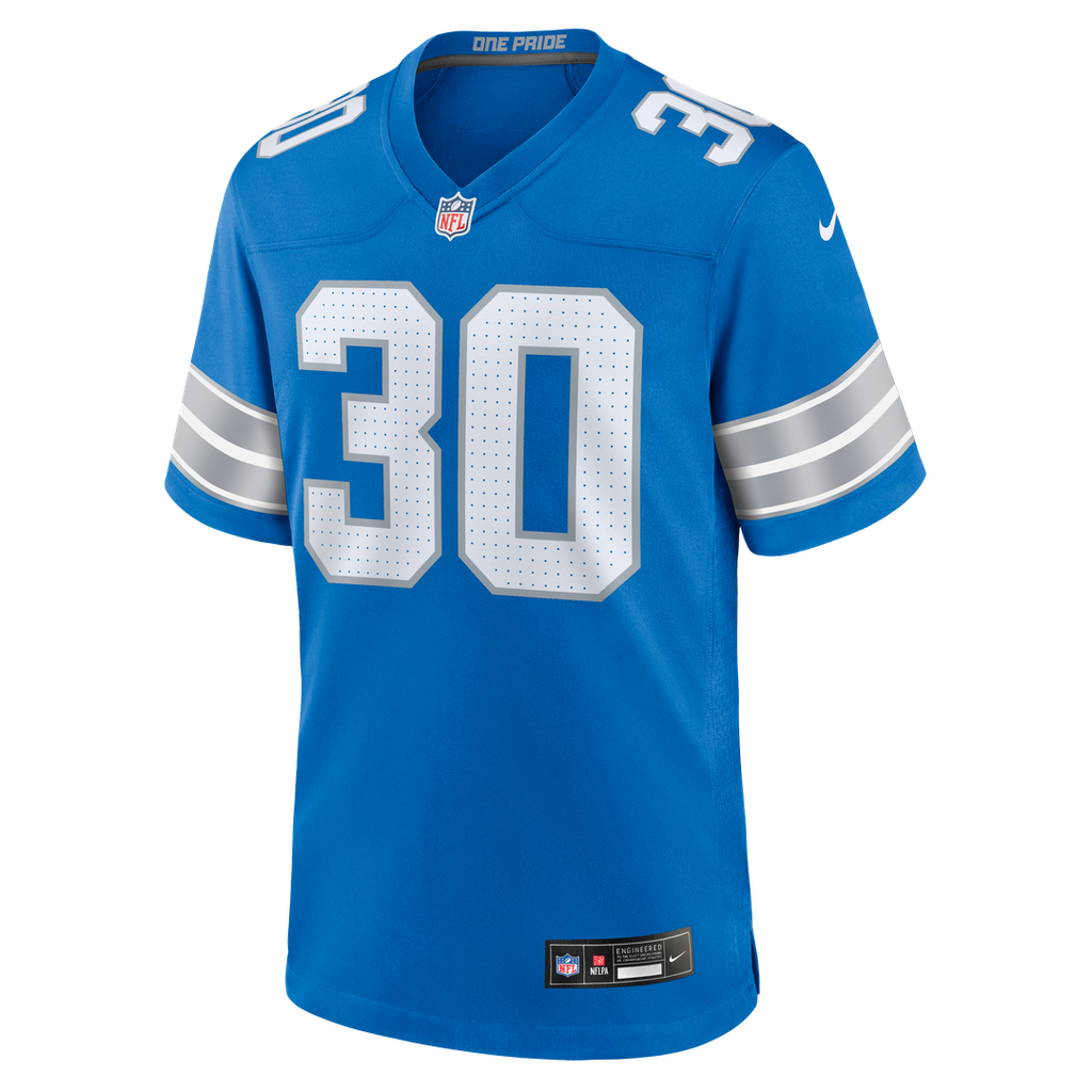 Detroit Lions Khalil Dorsey Nike Blue Team Game Jersey
