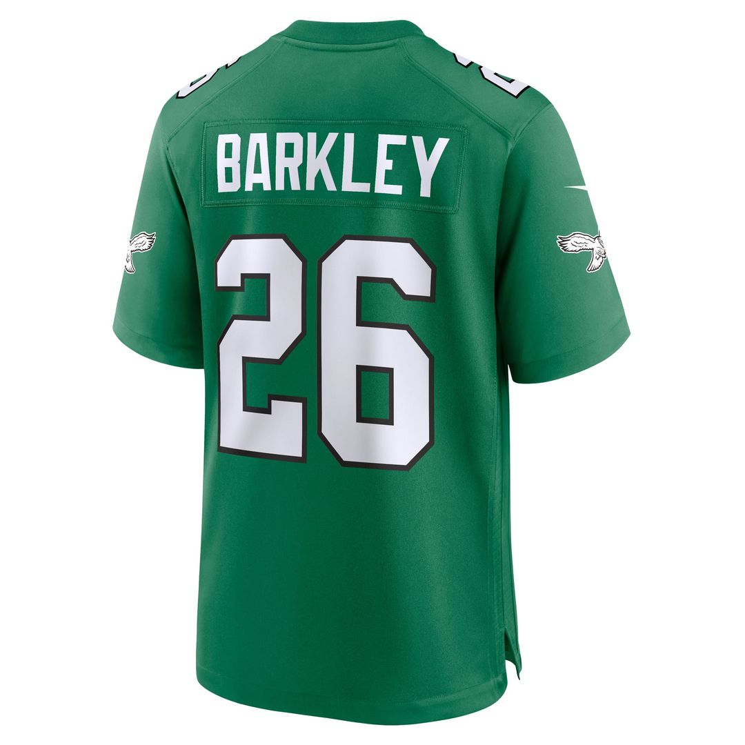 Philadelphia Eagles Saquon Barkley Nike Midnight Green Team Game Jersey