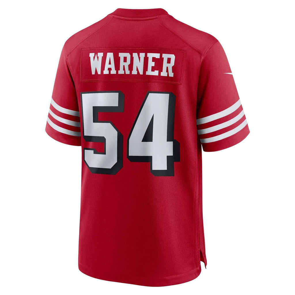 San Francisco 49ers Fred Warner Nike Scarlet Alternate Game Jersey