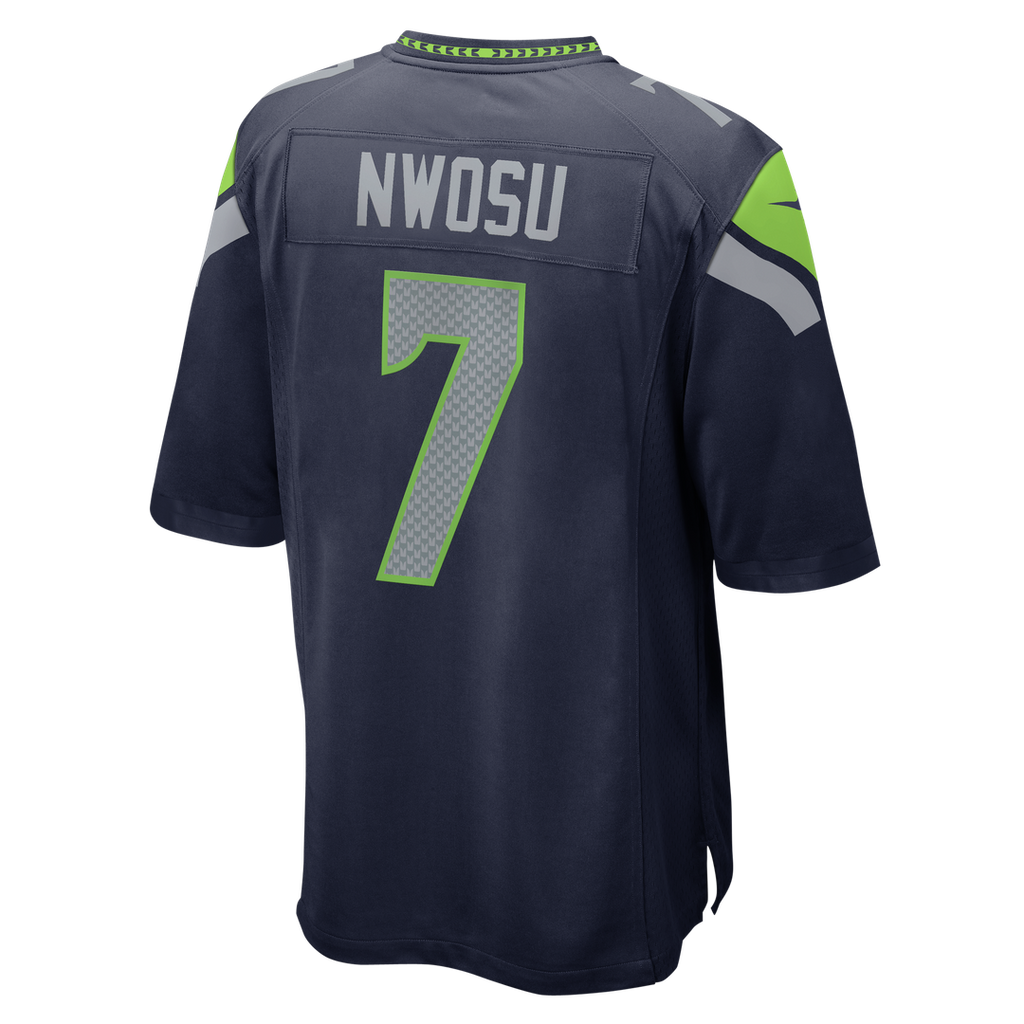 Seattle Seahawks Uchenna Nwosu Nike College Navy Team Game Jersey