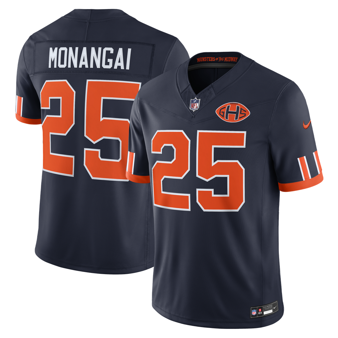 Chicago Bears Kyle Monangai Nike Navy 2026 Rivalries Collection Stitched Limited Jersey