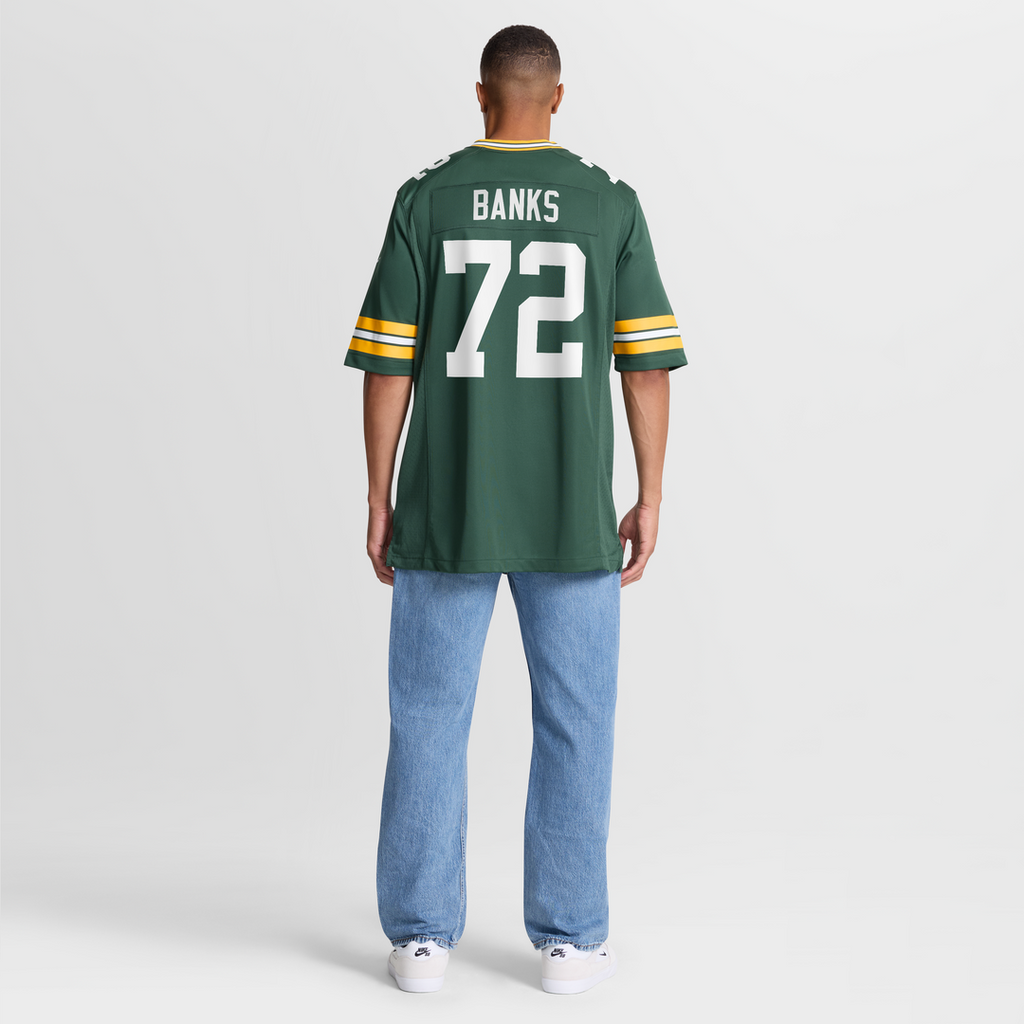Green Bay Packers Brant Banks Nike Green Team Game Jersey