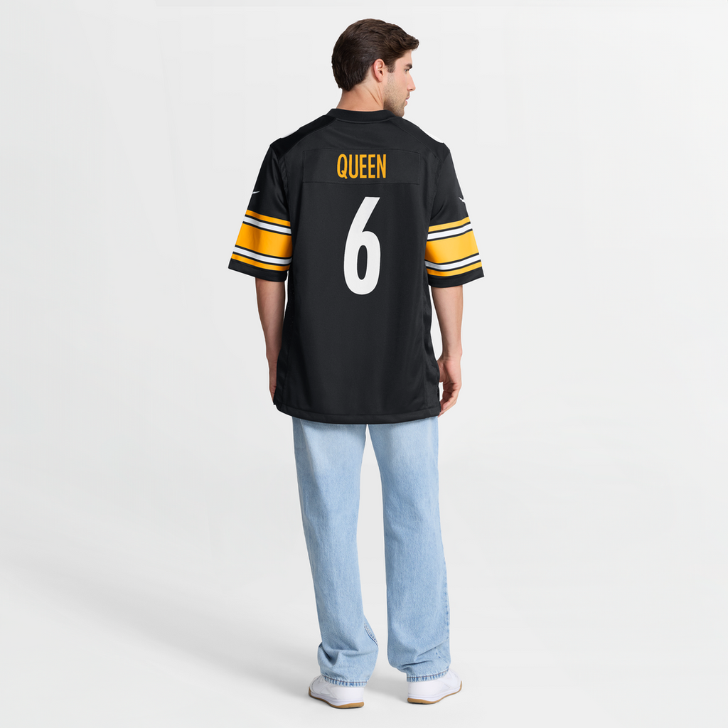 Pittsburgh Steelers Patrick Queen Nike Black Game Player Jersey