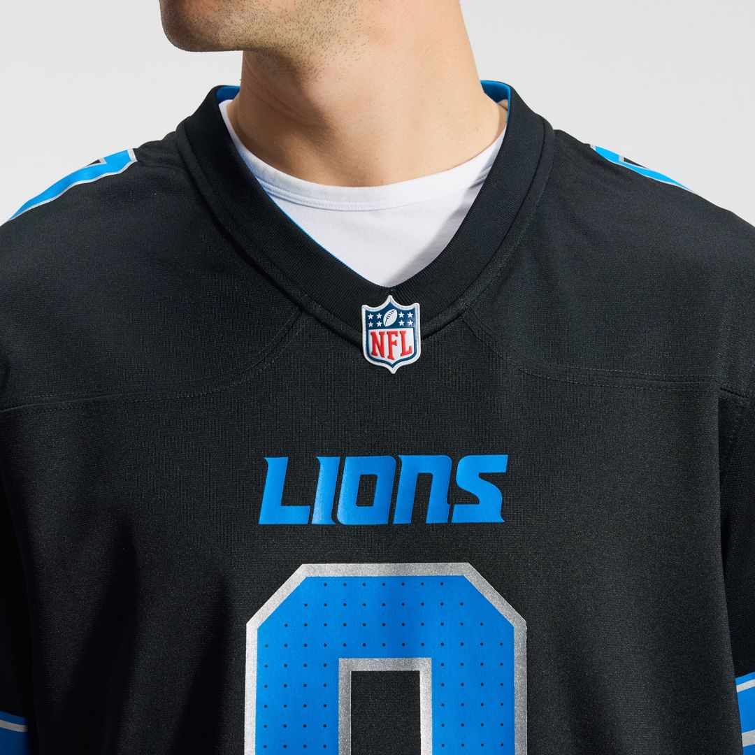 Detroit Lions Jahmyr Gibbs Nike White Game Player Jersey