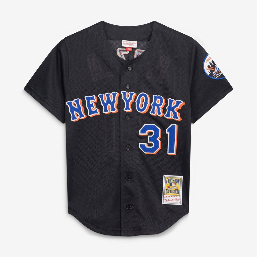 New York Mets Mike Piazza Mitchell & Ness Black Cooperstown Collection 2000 Batting Practice Jersey