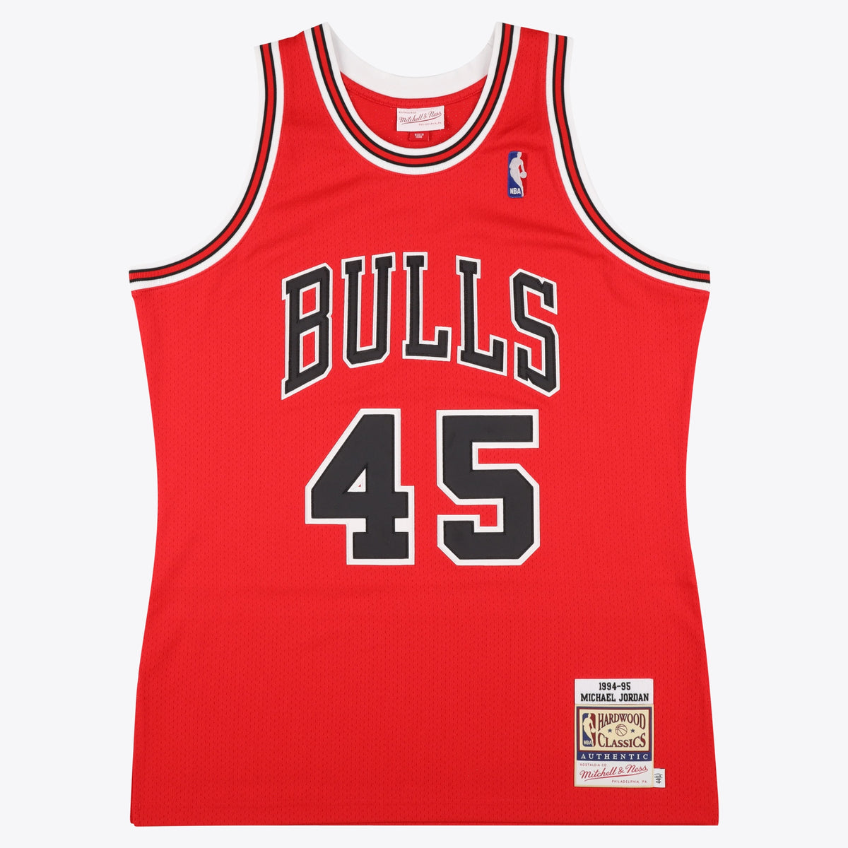 Chicago Bulls Michael Jordan 1994-95 Road 45 Authentic Jersey By Mitchell & Ness - Red