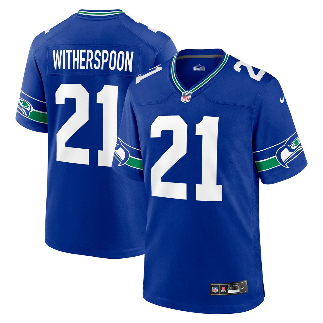 Seattle Seahawks Devon Witherspoon Nike College Navy Game Jersey