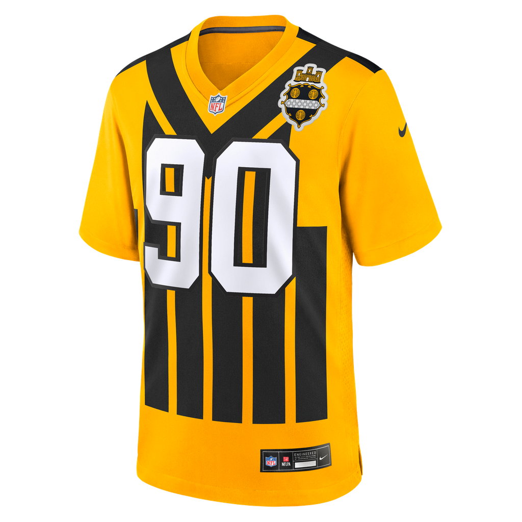 Pittsburgh Steelers T.J. Watt Nike Gold Alternate 1933 Throwback Game Jersey