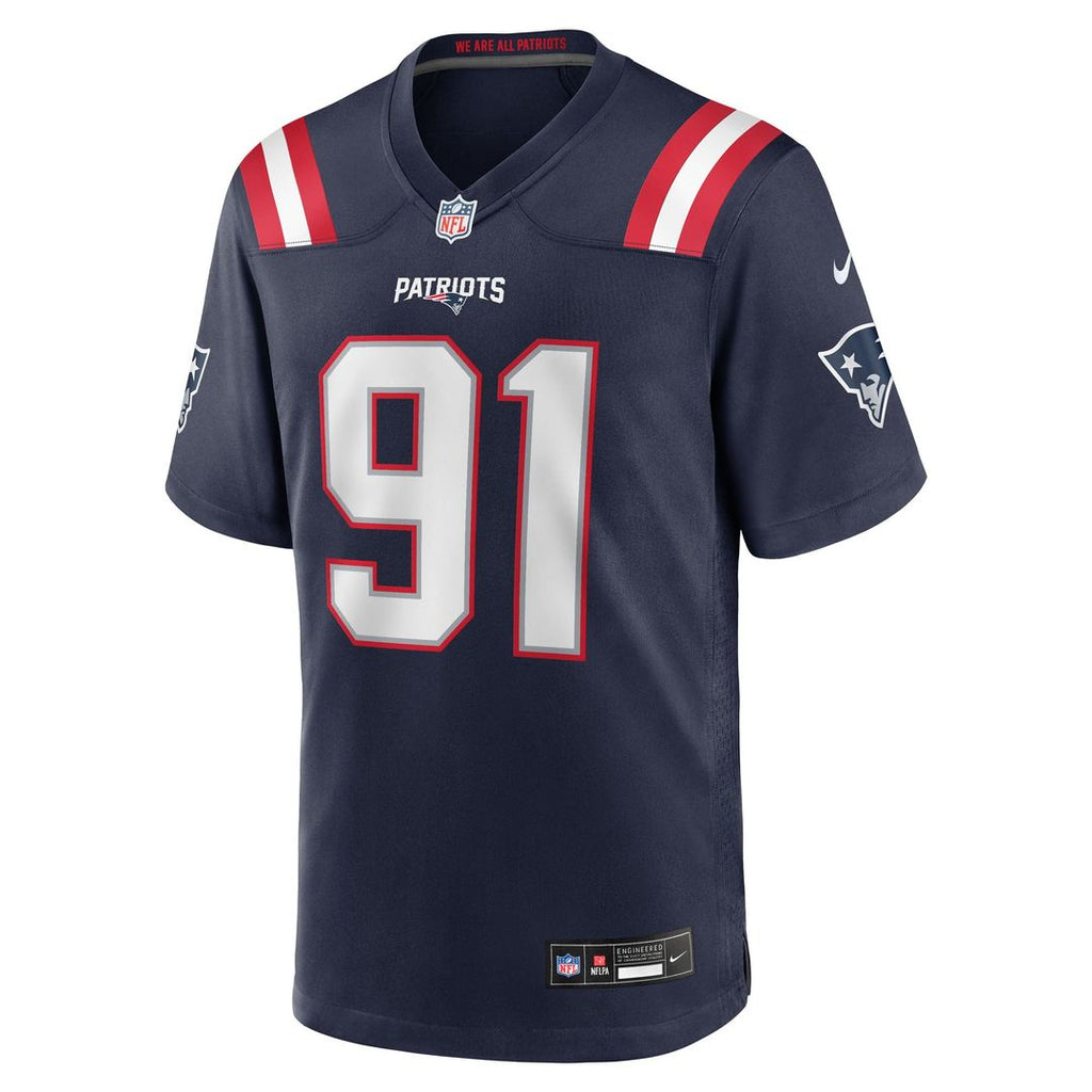 New England Patriots Elijah Ponder Nike Navy Team Game Jersey