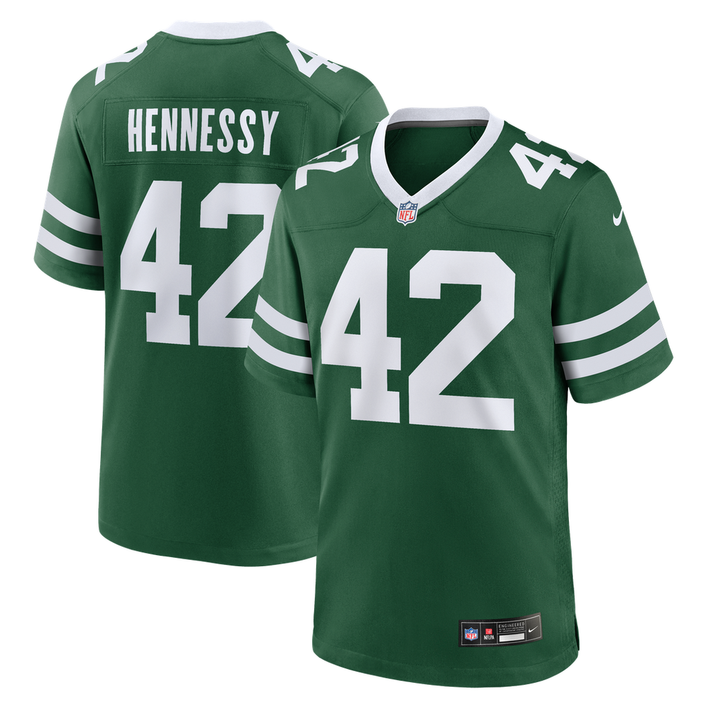 New York Jets Thomas Hennessy Nike Legacy Green Team Game Jersey