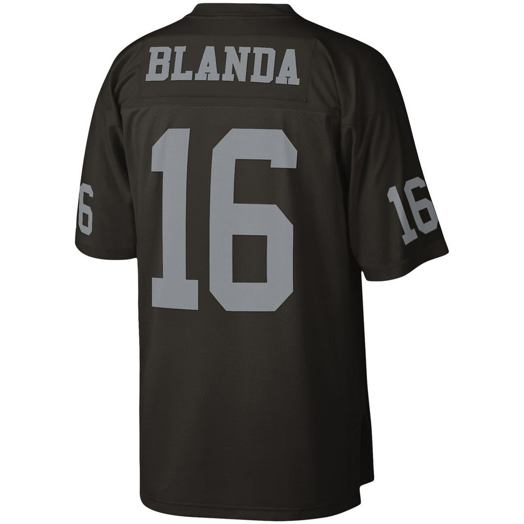 Las Vegas Raiders George Blanda Mitchell & Ness Black Legacy Replica Jersey