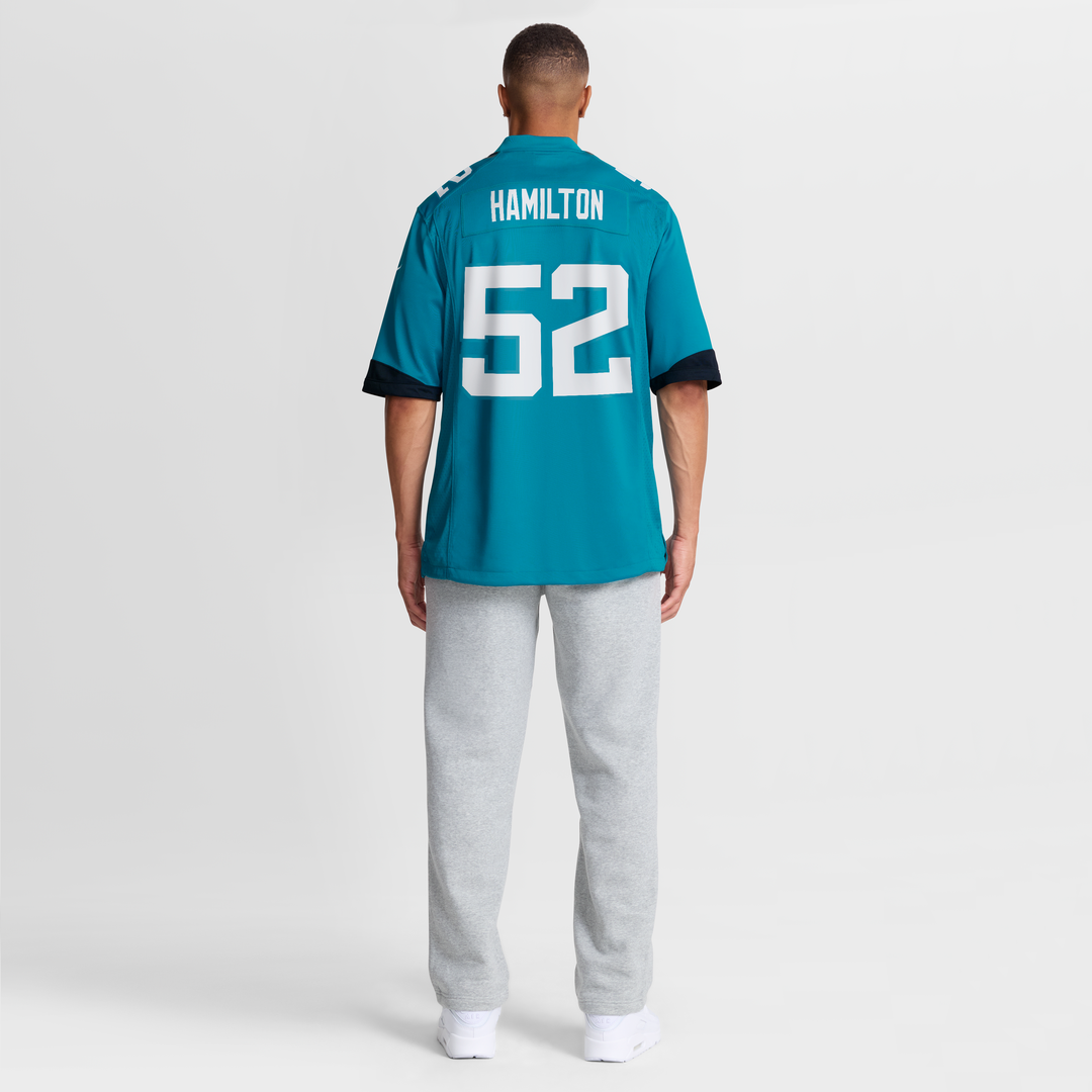 Jacksonville Jaguars DaVon Hamilton Nike Teal Game Jersey