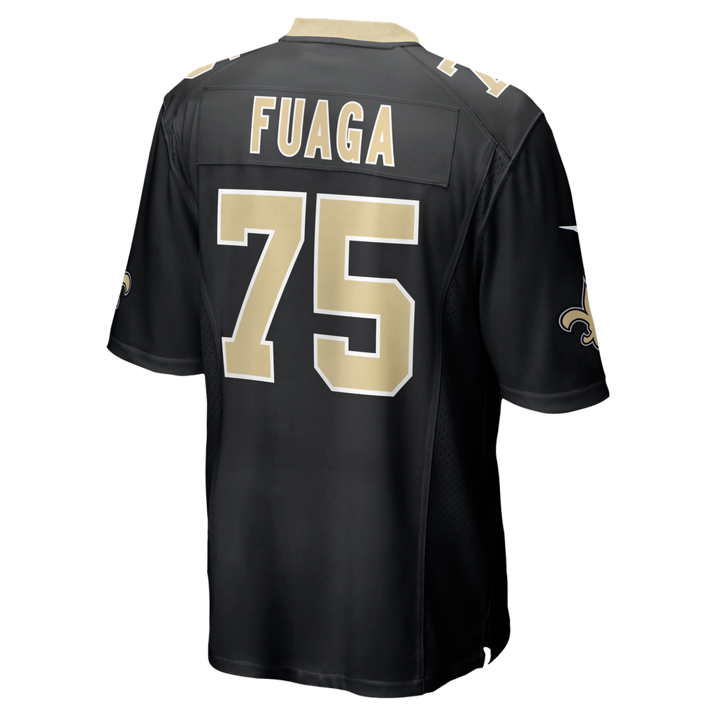 New Orleans Saints Taliese Fuaga Nike Black Player Game Jersey