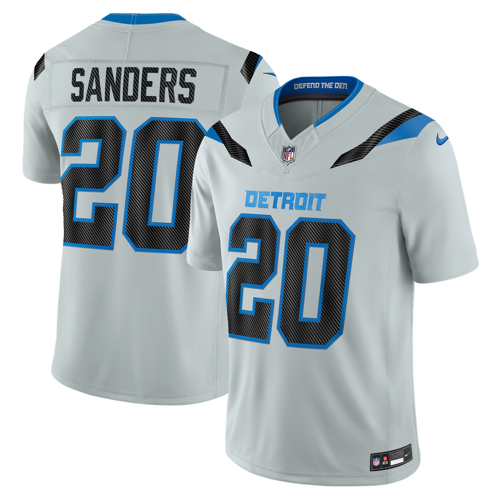 Detroit Lions Barry Sanders Nike Silver 2026 Rivalries Collection Stitched Limited Jersey