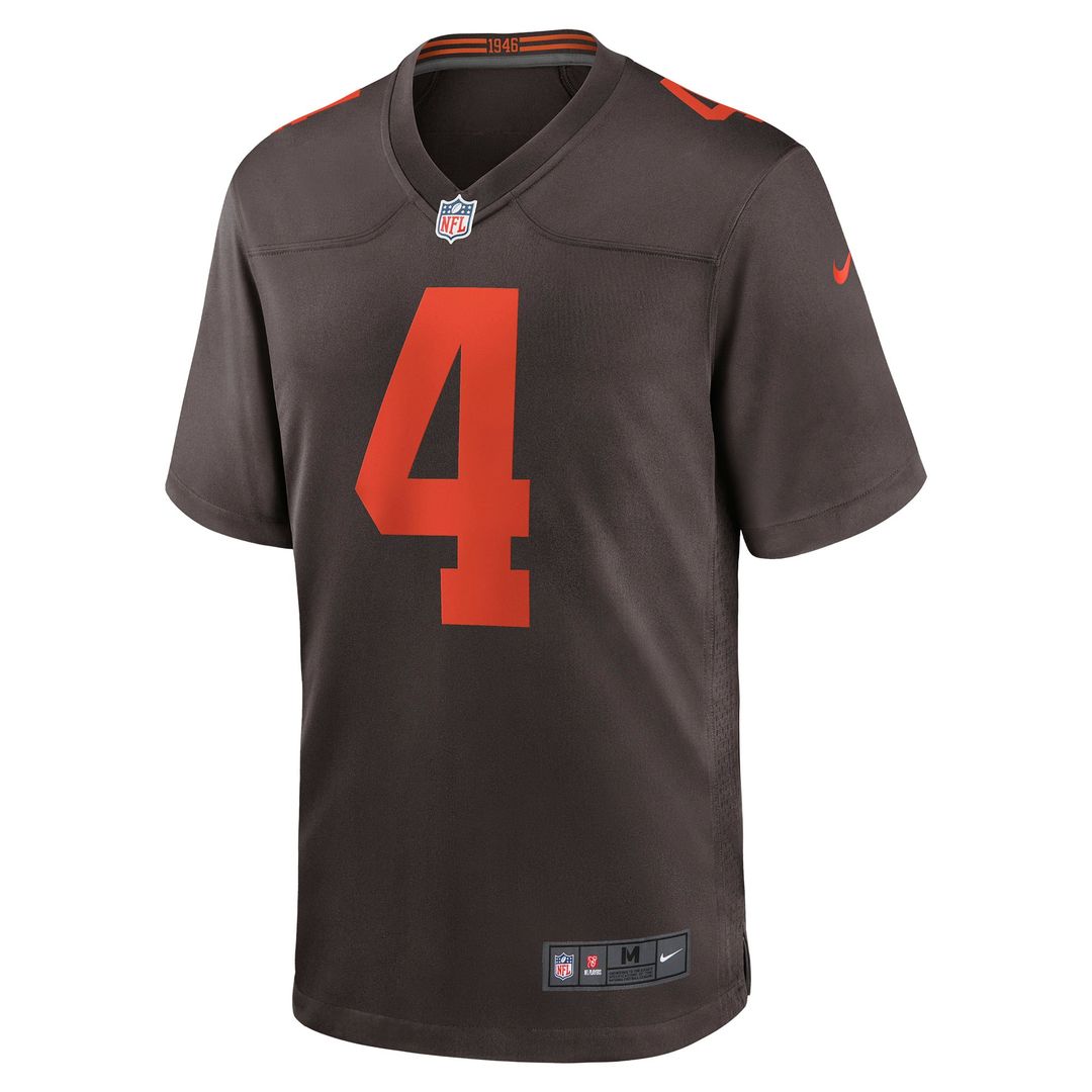 Cleveland Browns Deshaun Watson Nike White Alternate Game Jersey