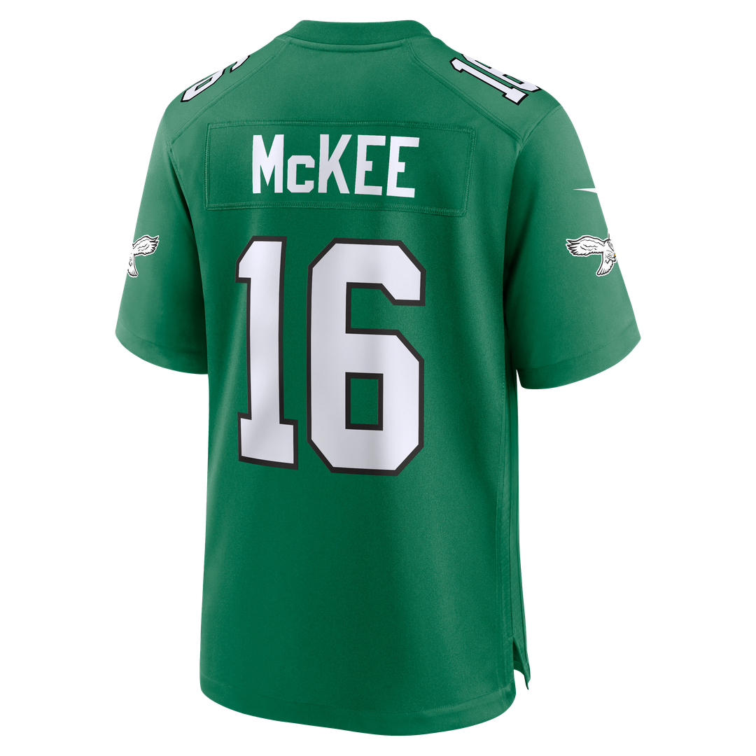 Philadelphia Eagles Tanner McKee Nike Kelly Green Alternate Game Jersey