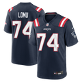 New England Patriots Caleb Lomu Nike Navy Team Game Jersey