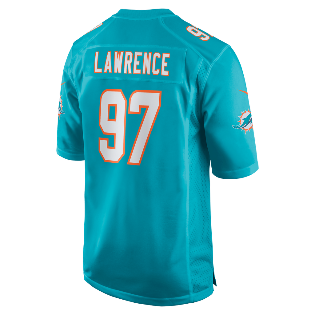Miami Dolphins Rashard Lawrence Nike Aqua Team Game Jersey