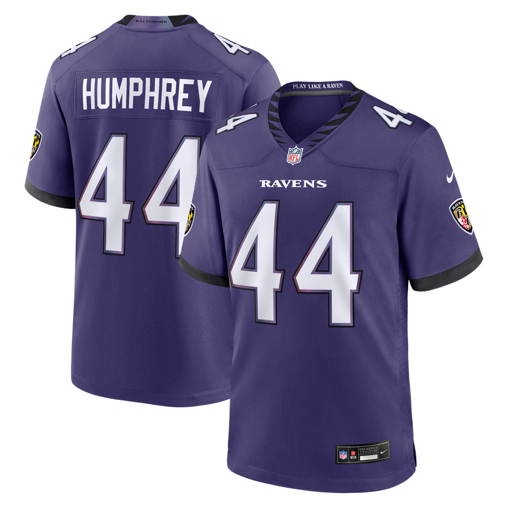Baltimore Ravens Marlon Humphrey Nike Purple Team Game Jersey