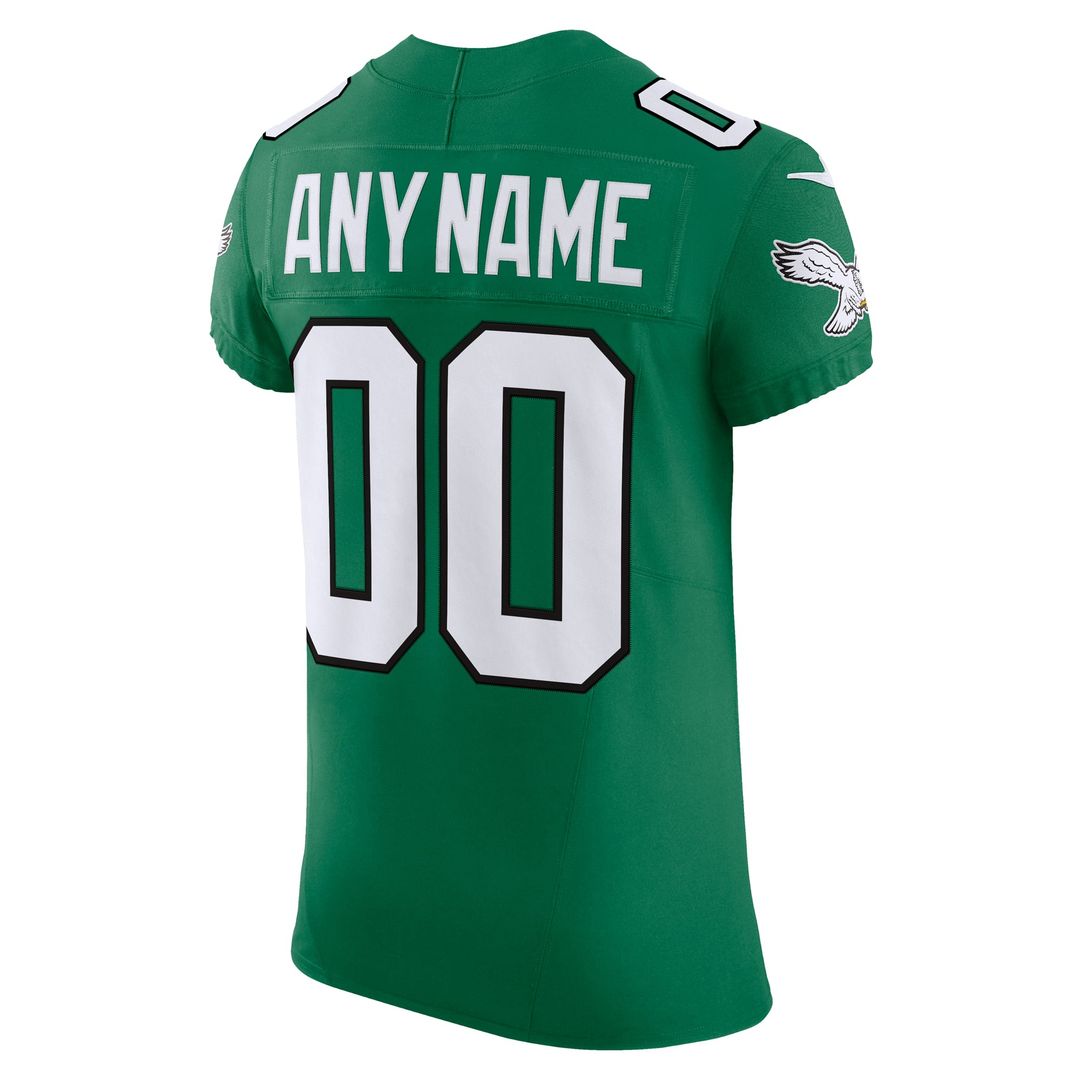 Philadelphia Eagles Nike Black Alternate Vapor F.U.S.E. Elite Custom Jersey