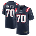 New England Patriots Greg Van Roten Nike Navy Team Game Jersey