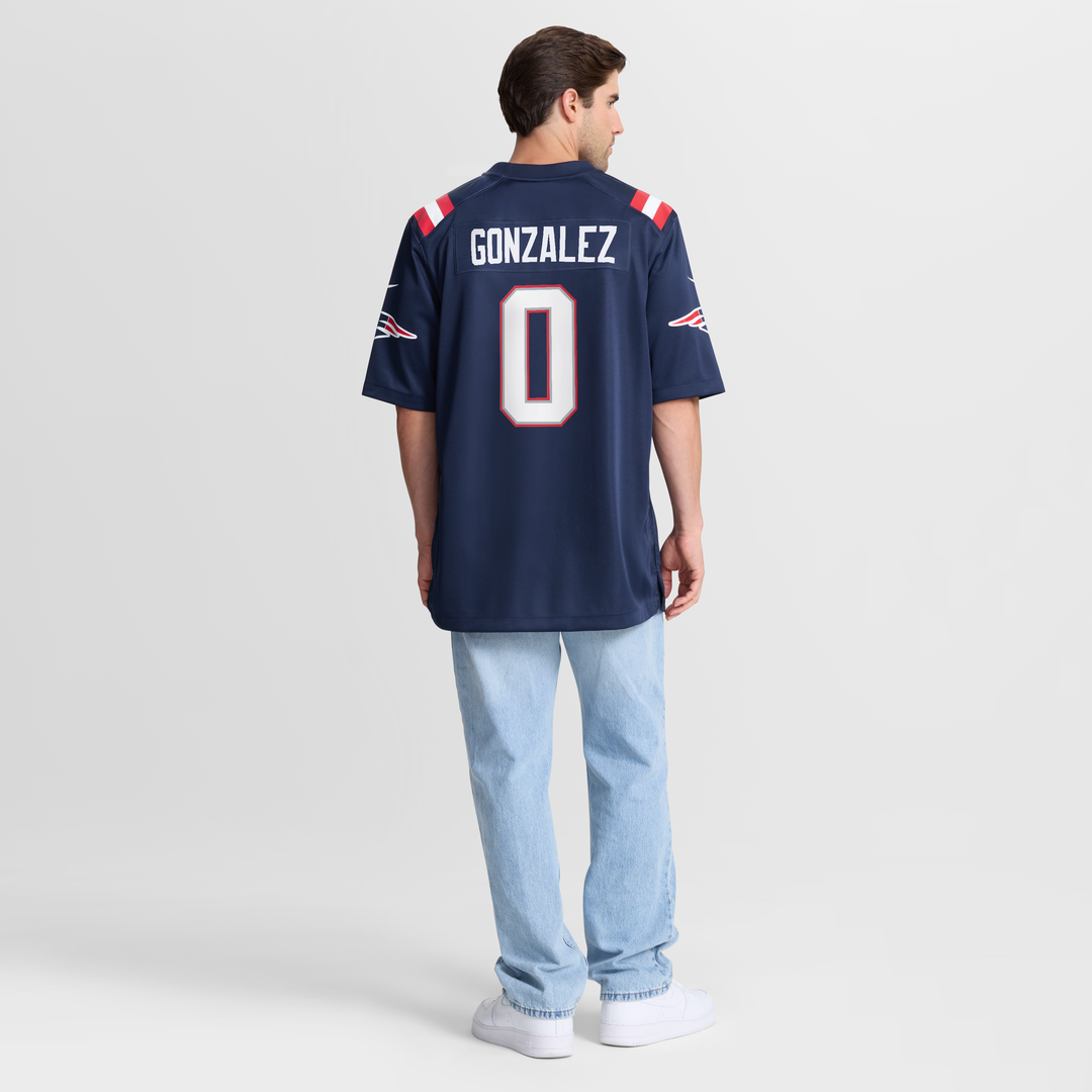New England Patriots Christian Gonzalez Nike White Game Jersey