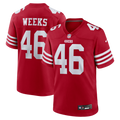 San Francisco 49ers Jon Weeks Nike Scarlet Team Game Jersey