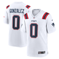 New England Patriots Christian Gonzalez Nike White Game Jersey