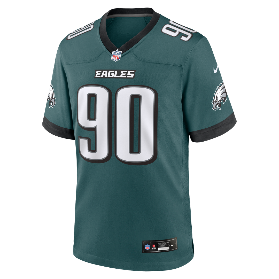 Philadelphia Eagles Jordan Davis Nike Kelly Green Alternate Game Jersey