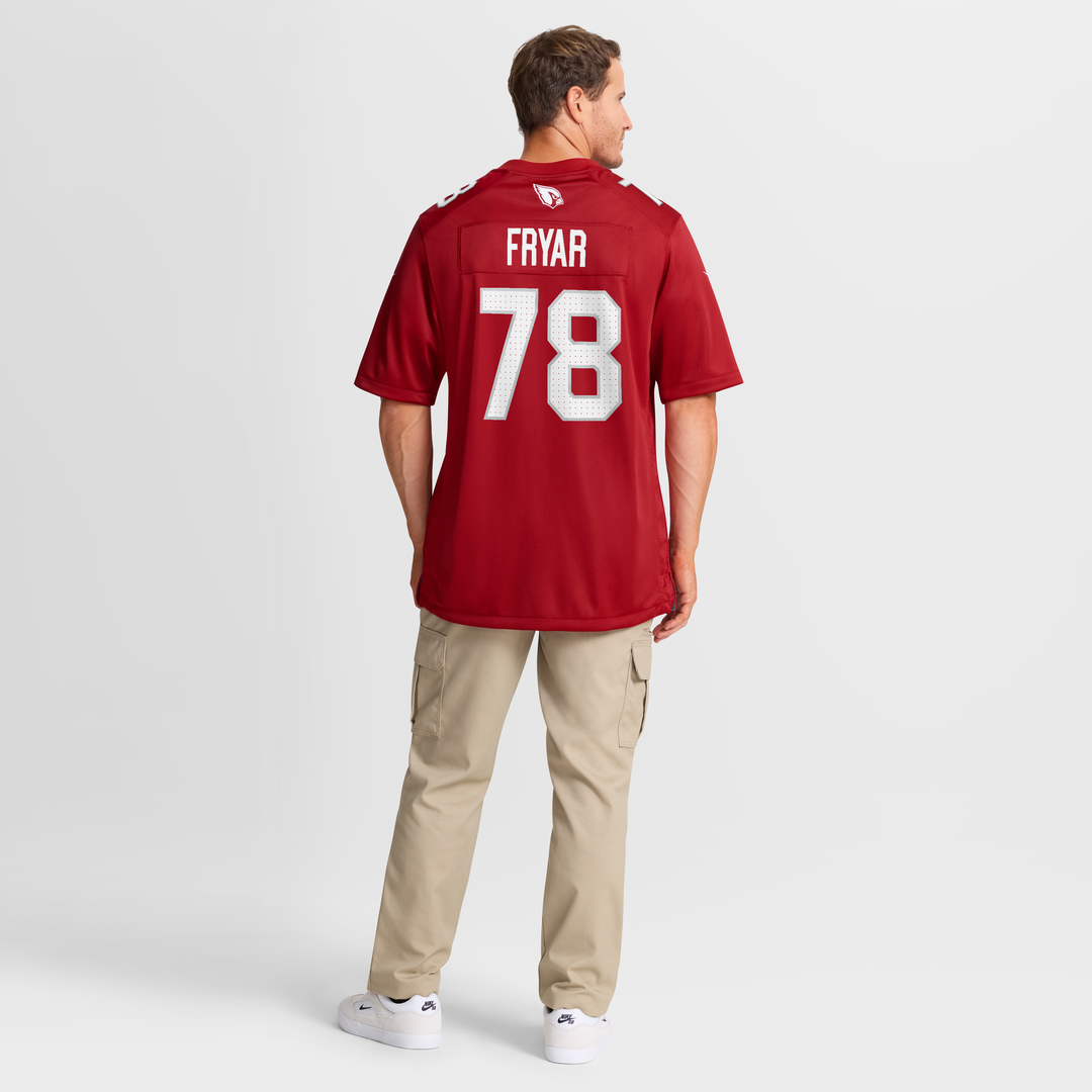 Arizona Cardinals Josh Fryar Nike Cardinal Team Game Jersey