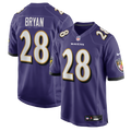 Baltimore Ravens Taven Bryan Nike Purple Team Game Jersey