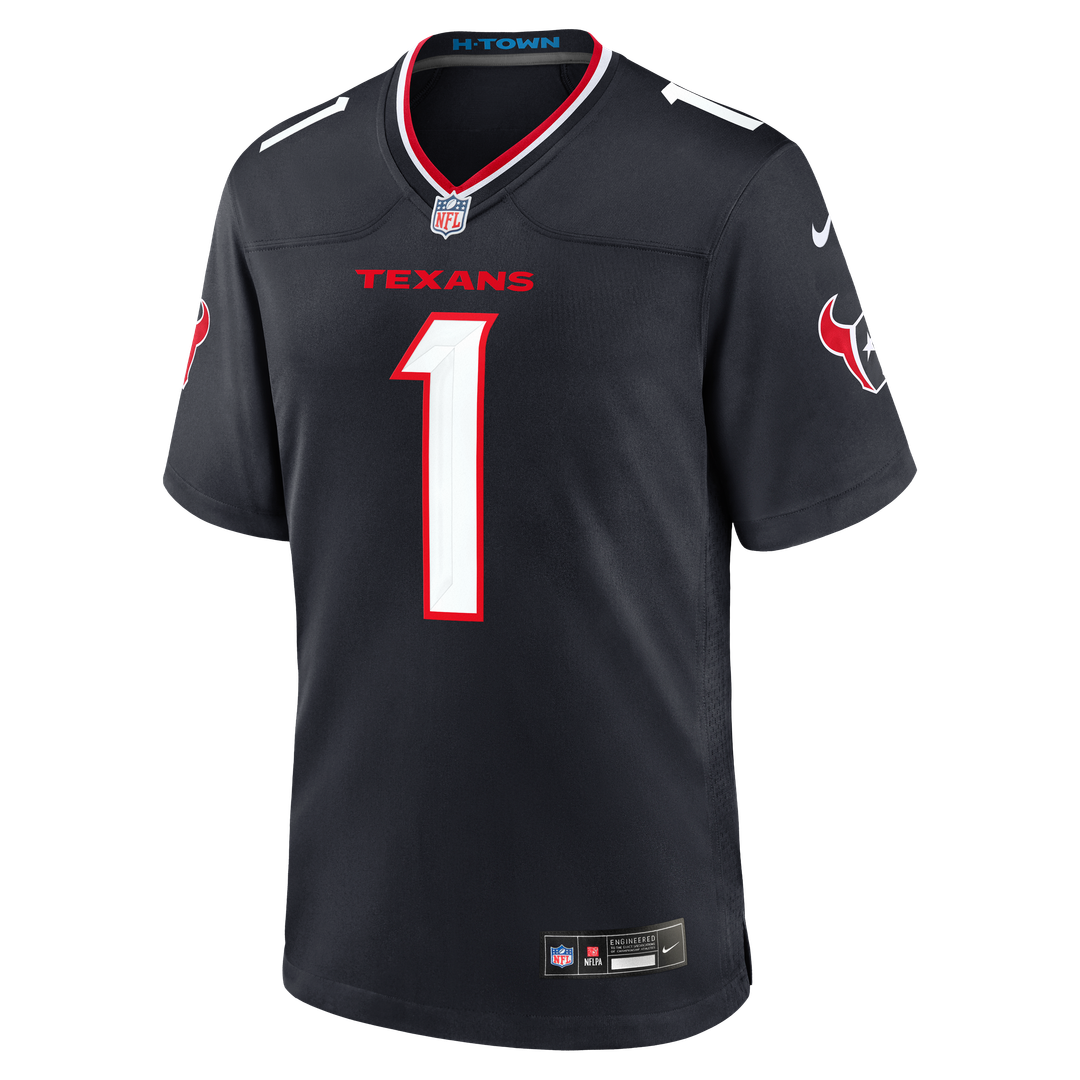 Houston Texans Nike Navy #1 Dad Game Jersey