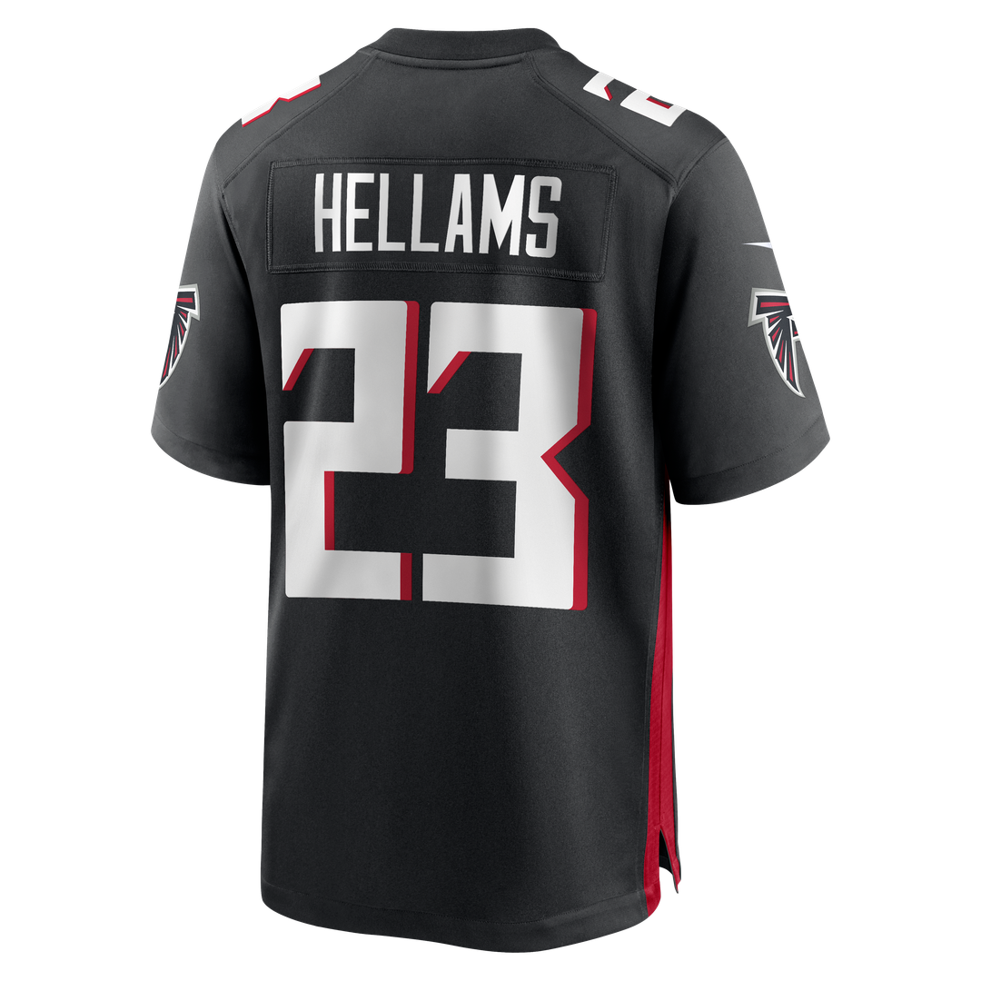 Atlanta Falcons DeMarcco Hellams Nike Black Team Game Jersey