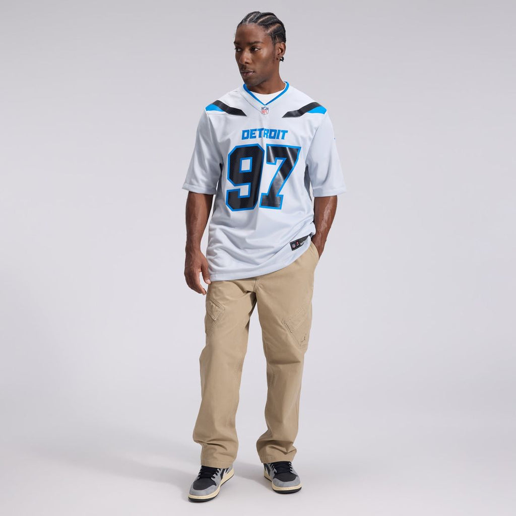 Detroit Lions Aidan Hutchinson Nike Silver 2026 Rivalries Collection Game Jersey