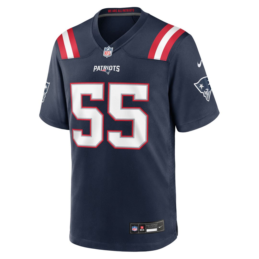 New England Patriots Jared Wilson Nike Navy Team Game Jersey