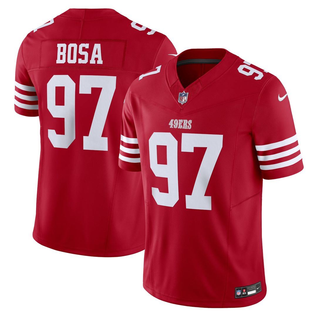 San Francisco 49ers Nick Bosa Nike Scarlet Vapor F.U.S.E. Limited Jersey