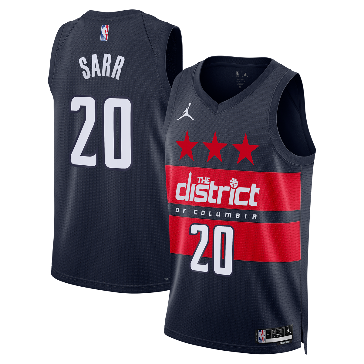 Washington Wizards Jordan Brand Statement Edition Swingman Jersey - Navy - Alex Sarr