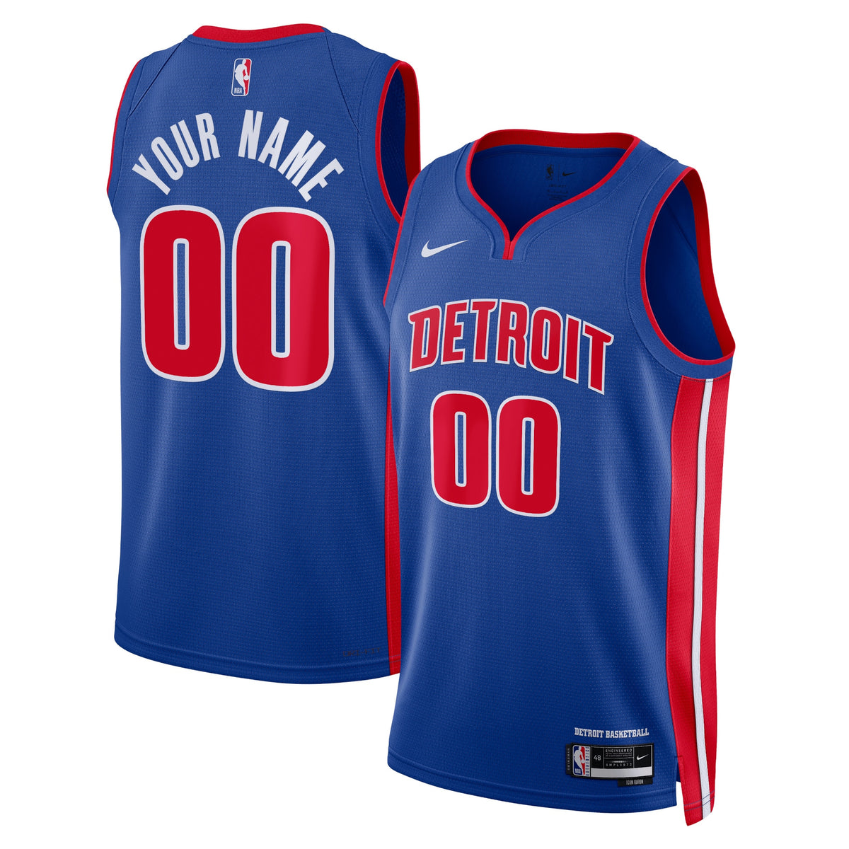 Detroit Pistons Nike Icon Swingman Jersey - Custom - Unisex