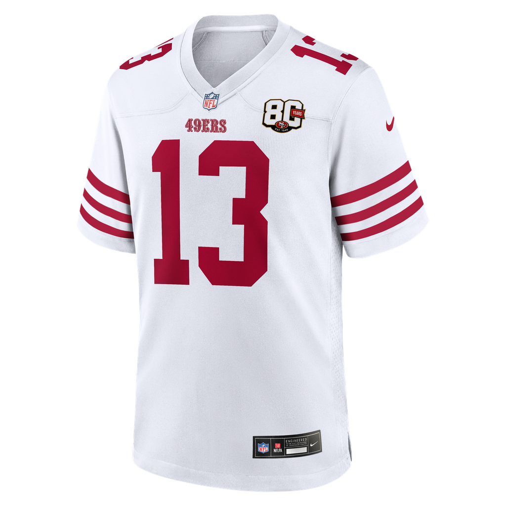 San Francisco 49ers Brock Purdy Nike Scarlet 80th Anniversary Game Jersey