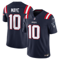New England Patriots Drake Maye Nike Navy Team Vapor F.U.S.E. Stitched Limited Jersey