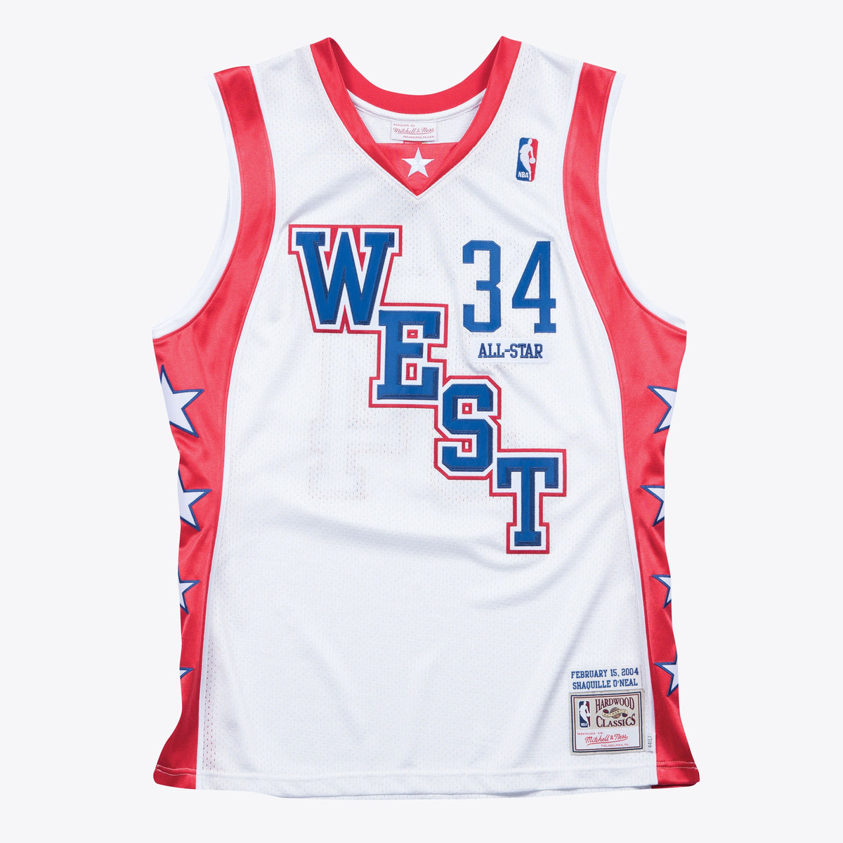 NBA 2004 West Shaquille ONeal Authentic All-Star Jersey By Mitchell & Ness - White