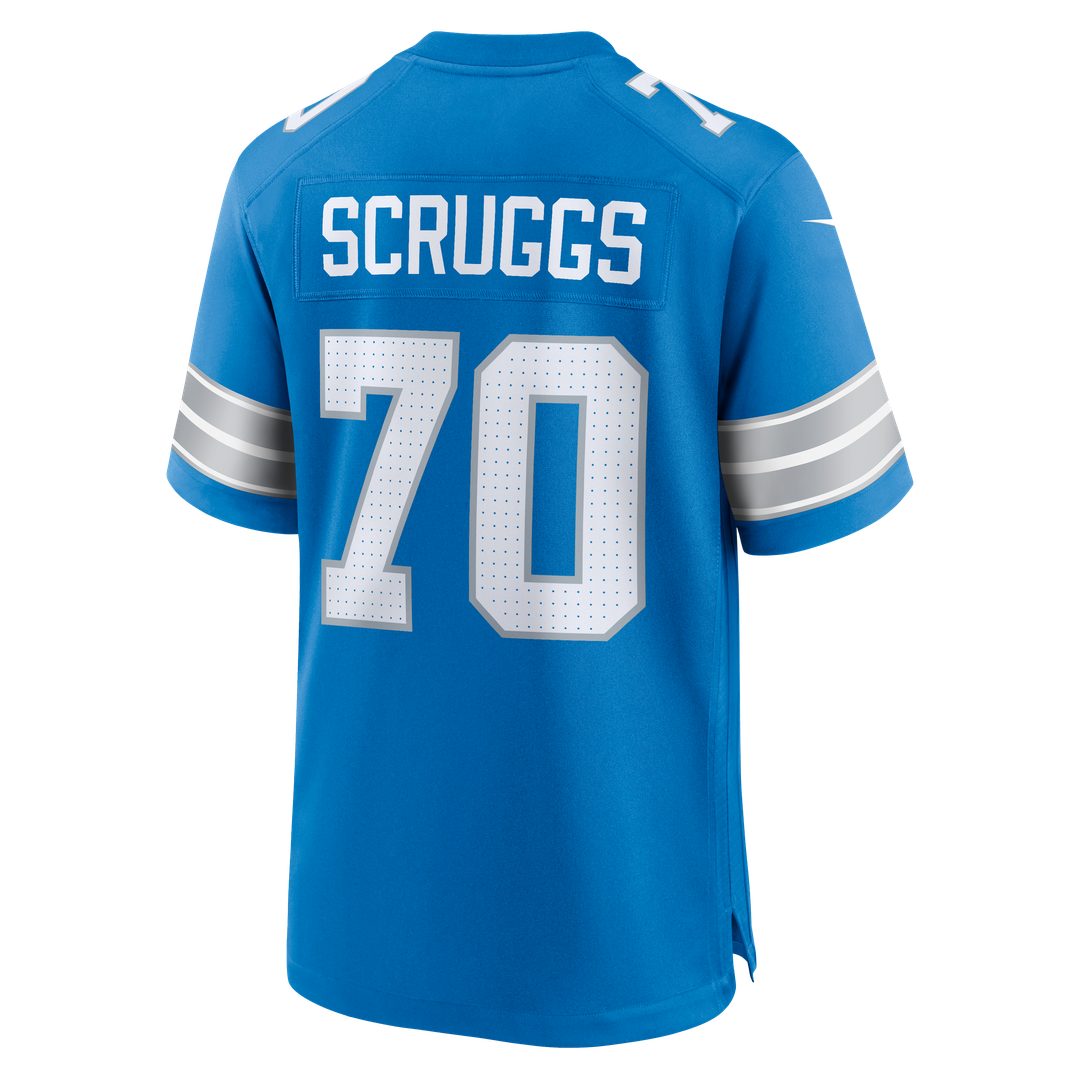 Detroit Lions Juice Scruggs Nike Blue Team Game Jersey