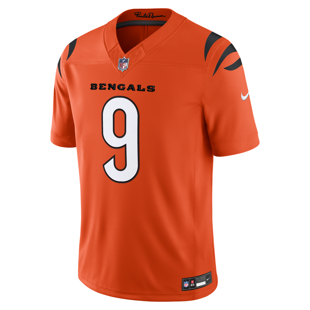 Cincinnati Bengals Joe Burrow Nike Orange Alternate Vapor F.U.S.E. Stitched Limited Jersey