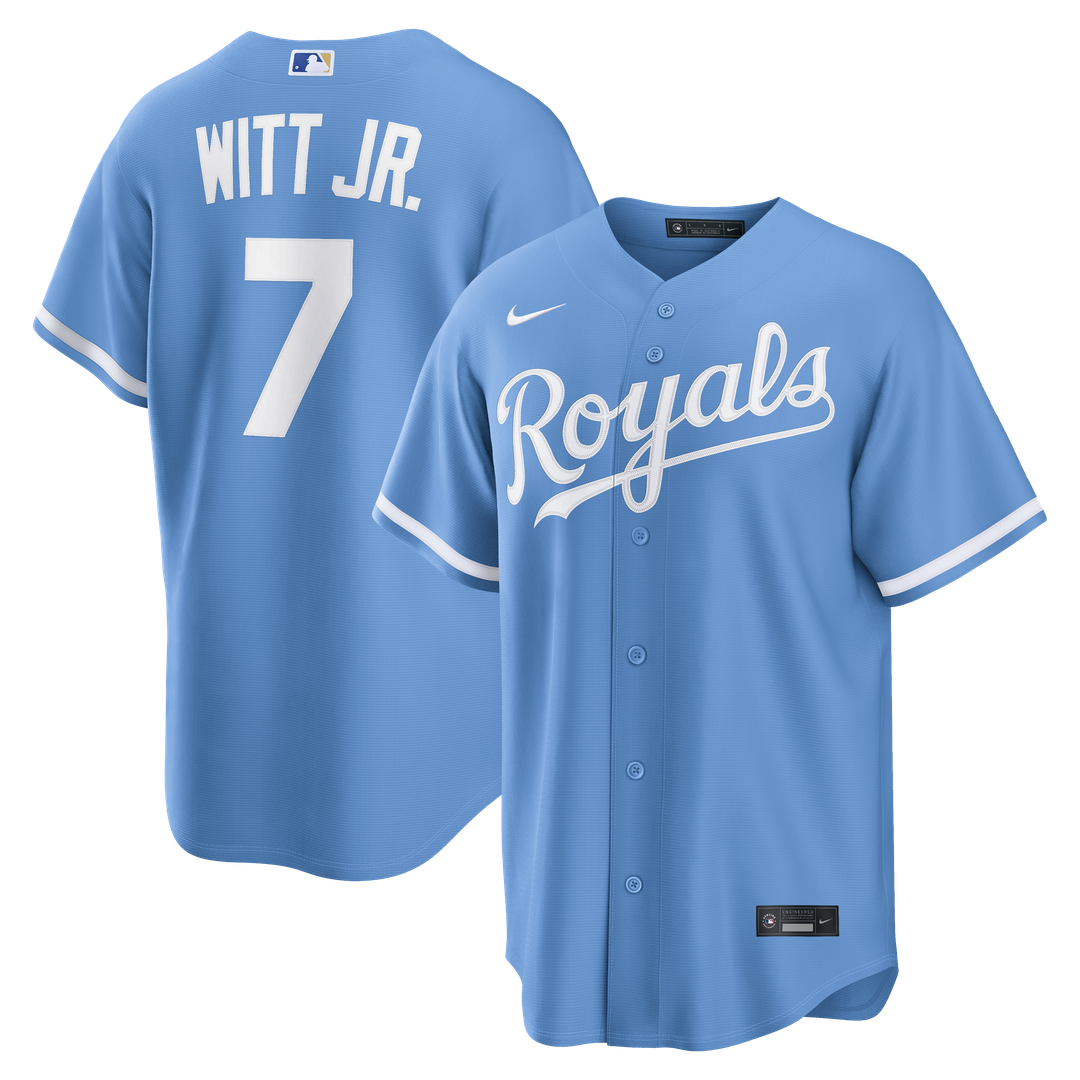 Kansas City Royals Bobby Witt Jr. Nike Light Blue Alternate Replica Jersey