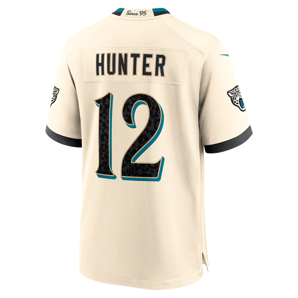 Jacksonville Jaguars Travis Hunter Nike Natural 2026 Rivalries Collection Game Jersey